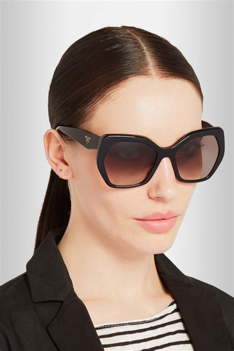 womens black sunglass prada|Prada sunglasses women black frame.